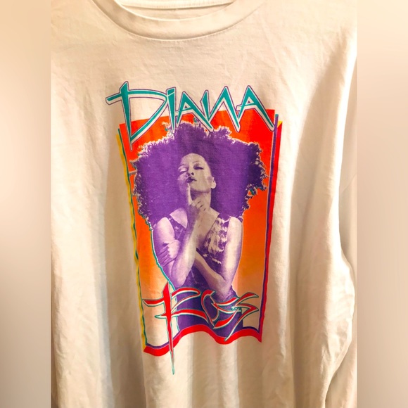 DIANA ROSS WHITE L/S GRAPHIC SHIRT SIZE XXL - Picture 2 of 5
